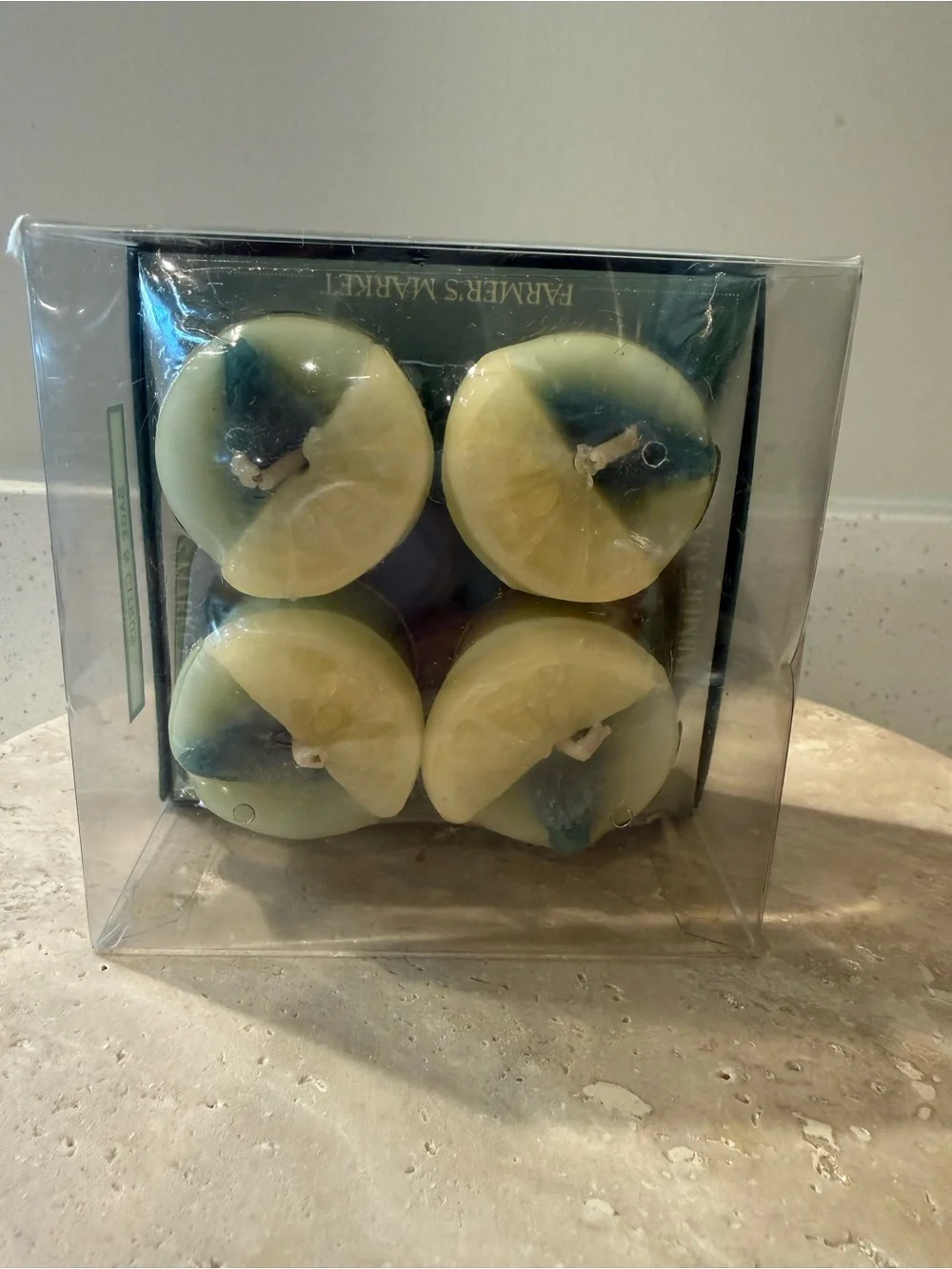 Yankee Candle Green and Cream Votive Candle Set
